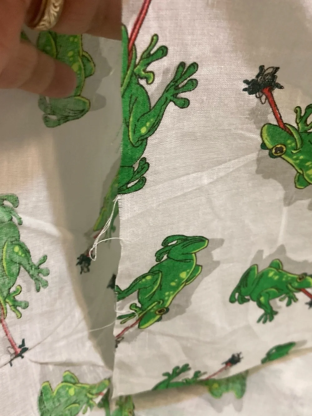 Frog Print Fabric 4 Yards